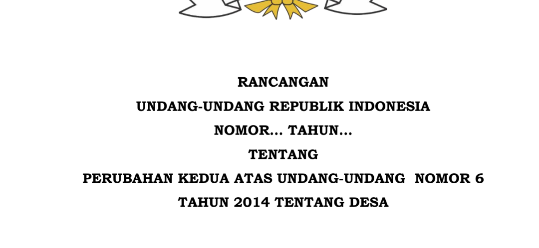 RANCANGAN REVISI UNDANG UNDANG DESA NOMOR 6 TAHUN 2014