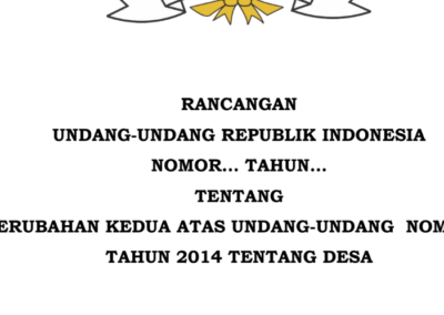 RANCANGAN REVISI UNDANG UNDANG DESA NOMOR 6 TAHUN 2014